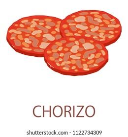 Chorizo Icon. Isometric Illustration Of Chorizo Icon For Web