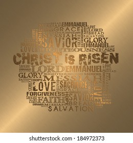 Christ Is Risen Gold Style Background