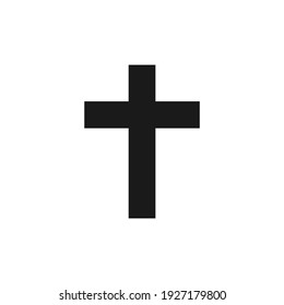 Christian Cross Icon. Religious Cross Symbol.