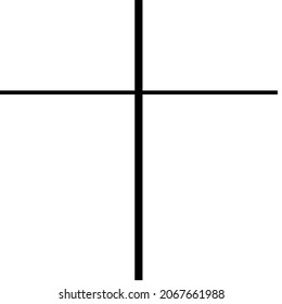 Christian Cross Perfect Ratio Proportion Black Simple