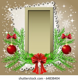 Christmas Background Frame Photos Text Box Stock Illustration 64838404 ...