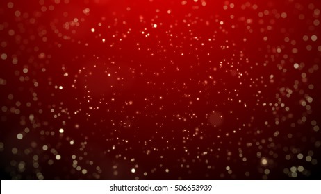 Christmas Background On Snow Star Red Theme.