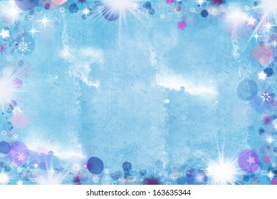 Christmas blue background