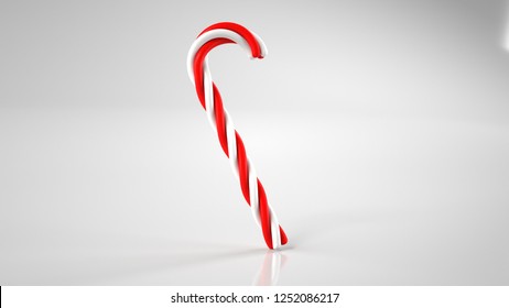 Christmas Candy Cane - 3D Illustration