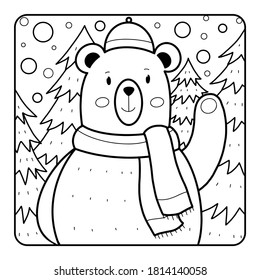 Christmas Coloring Page For Kids.