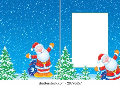 Christmas Frame Border Background Santa Stock Illustration 28798657 ...