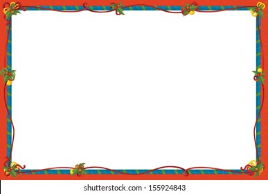 The Christmas Frame - Border - Cartoon Illustration