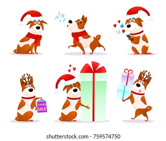 Christmas Dog Cartoons Images Stock Photos Vectors Shutterstock