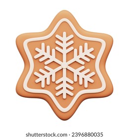 Christmas Gingerbread Cookie 3D Icon Isolated White Background - Powered by Shutterstock