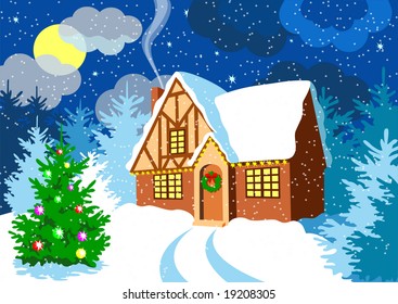 Christmas House Stock Illustration 19208305 | Shutterstock