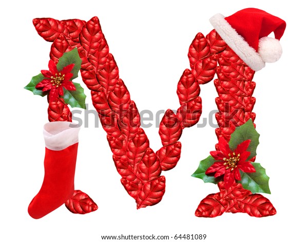 Christmas Letter Santa Claus Cap One Stock Illustration 64481089