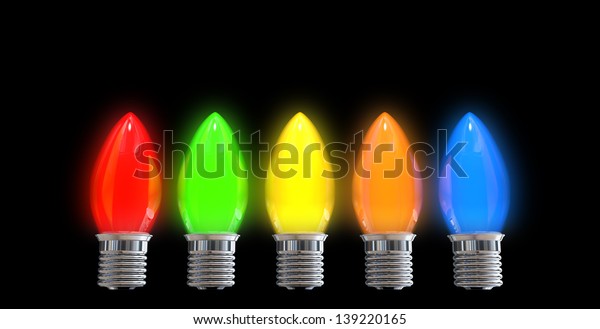 Christmas Lights Over Black Background Stock Illustration 139220165