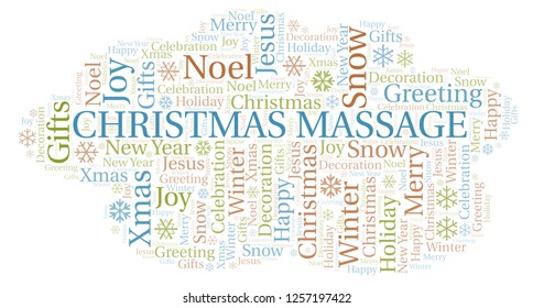 Christmas Massage word cloud.