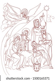 Baby Jesus Outline Images Stock Photos Vectors Shutterstock