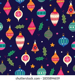 Christmas Ornaments - Seamless Pattern Design