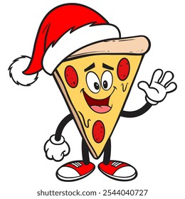 Christmas Pizza Party, Hand Drawn illustration, Isolated On Transparent Background - Powered by Shutterstock