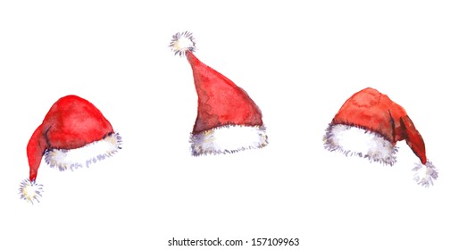 Christmas Santa red hats