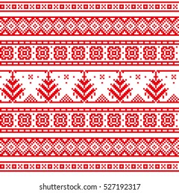 Ethnic Seamless Background Textures Red White Stock Vector (Royalty ...