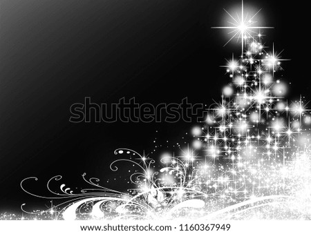 Christmas silver Tree background
