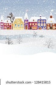 Christmas Snowy Village