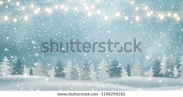Sfondi Natalizi Con Neve.Illustrazione Stock 1188298282 A Tema Natale Paesaggio Boschivo Innevato Sfondo Invernale