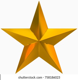 Christmas Star Golden 5 Point Star Stock Illustration 758186023 ...