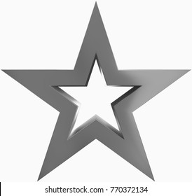 Christmas Star Metal Outlined 5 Point Stock Illustration 770372134 ...