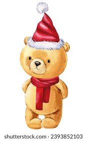 Christmas teddy bear in