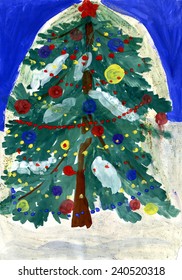 Christmas Tree, A Child's Drawing