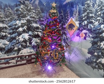 A Christmas tree is a decorative tree that is usually used as decoration on Christmas Day. The Christmas trees that are generally used are evergreen coniferous plants such as separ, tusam, and silver 