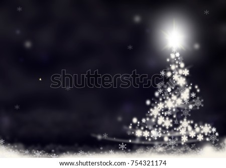 Christmas Tree Formed Starsblack White Background Stock Illustration