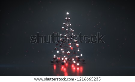 Christmas tree in futuristic technology style. 3D render
 Stock photo © 