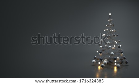 Christmas tree in futuristic technology style. 3D render illustration
 Stock photo © 