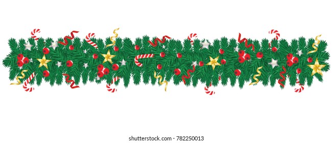 Extra Wide Christmas Border Hanging Garland Stock Photo (Edit Now ...