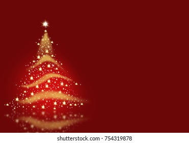 Stylized Christmas Tree On Decorative Background Stock Vector (Royalty ...
