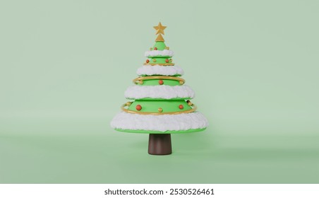 Christmas tree illustration for holiday card design - Powered by Shutterstock