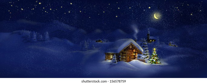 Christmas Cabin Images Stock Photos Vectors Shutterstock