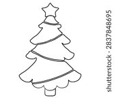 Christmas tree vector for editing