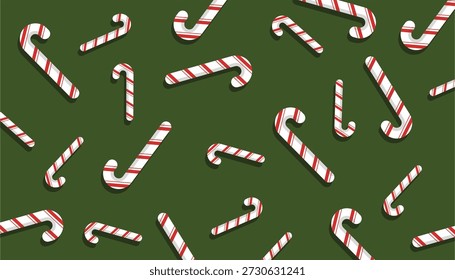 Christmas Vector Background, Abstract Candy Cane Pattern on Juniper background color. Red Candy Cane backgrounds. Vector art.