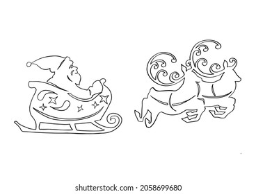 484 Santa claus stencil Images, Stock Photos & Vectors | Shutterstock