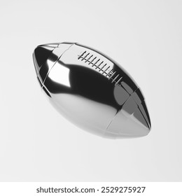 Chrome American football isolated over white background. 3D rendering. - Powered by Shutterstock