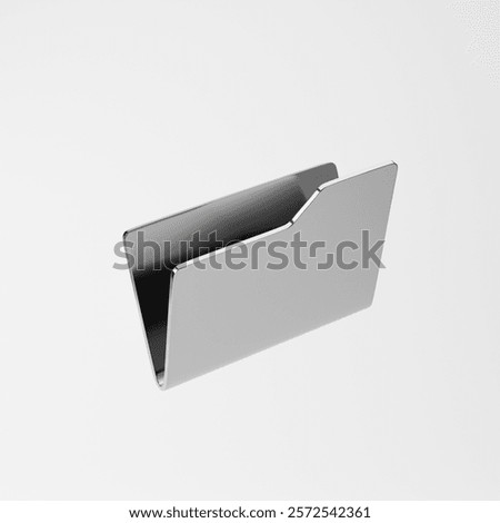 Chrome folder isolated over white background. 3d rendering.