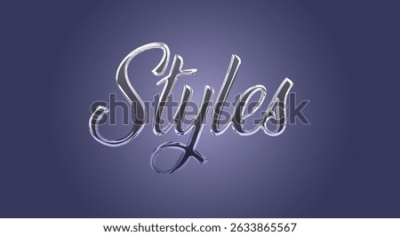 Chrome glossy Styles 3d editable text effect template