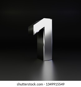 Chrome Number 1 3d Render Shiny Stock Illustration 1349915549 ...