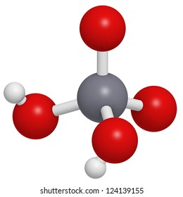 Chromic Acid  (H2CrO4) Molecule, Chemical Structure. Chromic Acid Is A Highly Corrosive Oxidising Agent And Contains The Highly Toxic And Carcinogenic Hexavalent Chromium.