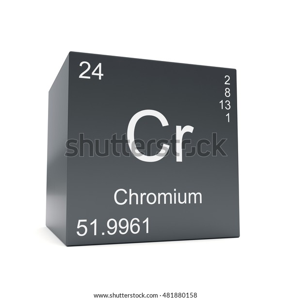 Chromium Chemical Element Symbol Periodic Table Stock Illustration 481880158