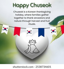 Chuseok is a Korean thanksgiving holiday where families gather to give thanks to ancestors and nature through harvest and fruit rituals. - Powered by Shutterstock