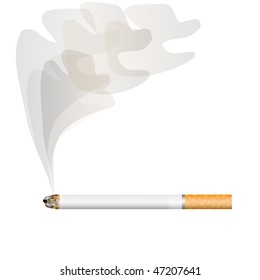 Cigarette with a smoke