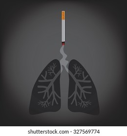 Cigarette Smoke Forming Lungs Royalty Free Stock Illustration 327569774 ...