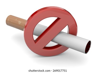 Cigarette And Stop Smoking Concept